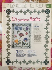 Schema punto croce Ricamo Fiori e piante  Un quadretto fiorito quadro