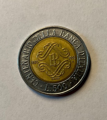 Moneta 500 lire centenario - moneta,