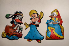 Lotto 3 Figurine Formaggino MIO Plasteco Paperina Minnie Daisy Duck Walt Disney