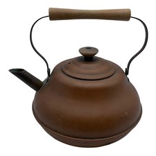 Antique Copper Kettle, wooden