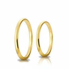 Coppia di fedine in oro giallo