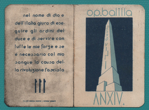 Tessera opera nazionale - tessera,