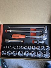 SET BUSSOLE CRICCHETTO UTENSILI OFFICINA DA 1/2 BERNER ATTREZZI MECCANICO 25 PZ