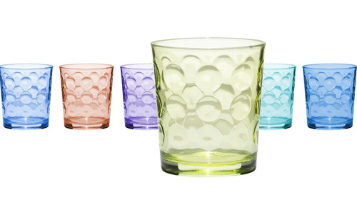 Bicchiere acqua colorati vari - bicchiere,