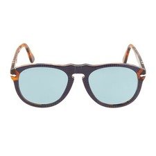 Occhiali da sole PERSOL PO0649 10903R blu principe galles avana polarizzati blu 54 mm