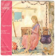 Disco 45 giri FIABE SONORE 52: RAPERONZOLO sceneggiatura fiaba fratelli Grimm