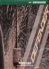 Brochure Land Rover Defender Tdi UK 1996 PREZZI E OPZIONI