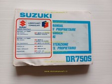 Suzuki DR 750 S 1987-88 manuale uso manutenzione originale italiano