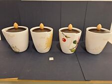 L194 Set n.4 barattoli sale zucchero caffè in ceramica - Marc Deruta - Vedi note