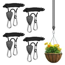 URAQT 4 Pezzi Cricchetto per Corda 2.4 M, Corda Cricchetto con Gancio (K3l)