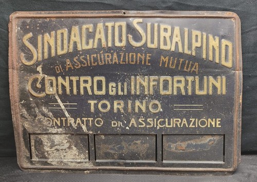 Antica targa metallo - targa,