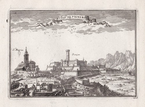 Pinerolo piemonte incisione - pinerolo,