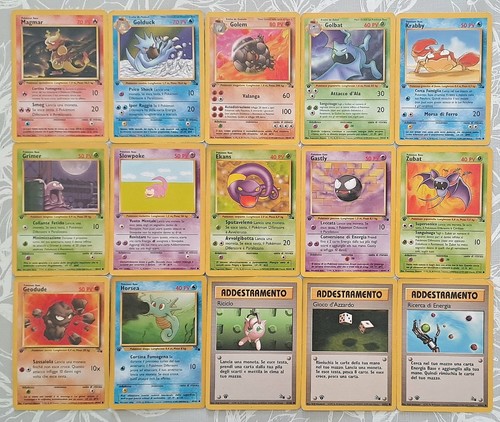 Lotto carte pokemon fossil - 15,