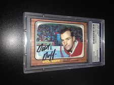 Carta Topps firmata Dick Duff