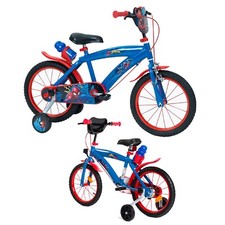 Bicicletta Spiderman per Bambini Bici Rotelle Borraccia Uomo Ragno 16 Pollici