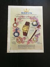 1957 COLLEZIONE OROLOGIO DA POLSO MARVIN ORO LUI LEI PUBBLICITA EPOCA VINTAGE