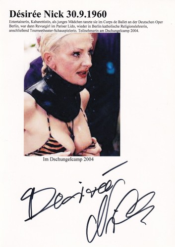 Autografo desiree nick - -,
