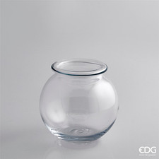 Vaso Vetro Sfera Con Bordo