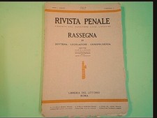 RIVISTA PENALE RASSEGNA AGOSTO 1930 FASC 8