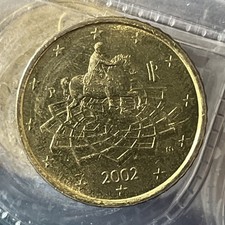 MONETA ITALIA DA 50 CENTESIMI DI EURO DEL 2002. PIU' CHE OTTIMA! (ART. 2)