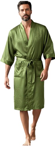 Accappatoio uomo verde - , 100%