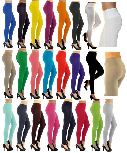 Leggings donna vita alta lungo