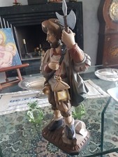 Statuina in Legno fatta a mano Alt cm 40 Base Cm. 16x11