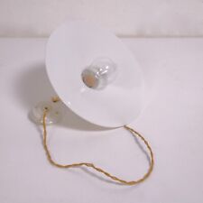 Lampada vintage a sospensione Paralume in vetro lattimo bianco anni '30 circa