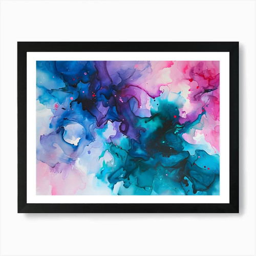 Quadro astratto acquerello con