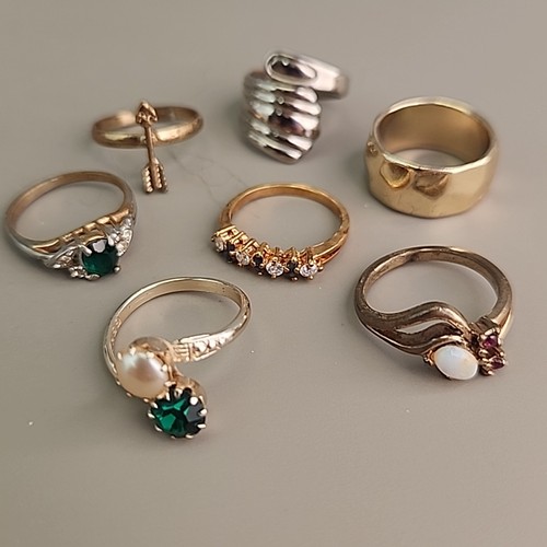 Anello con strass - lotto, 7