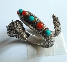 Anello Drago Dragon ring silver 925 vintage