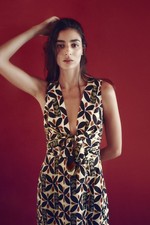 Maxi abito safari Zara stampa