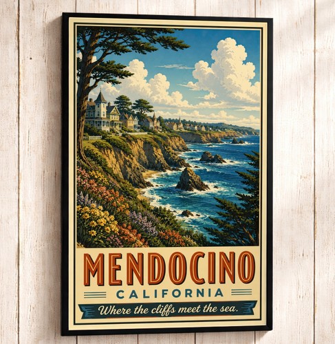 Mendocino california poster - california,