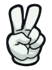 Peace Hand Iron on Patch hand