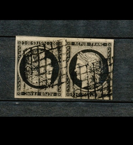 1849 france ceres paire 20c - ceres, 3d
