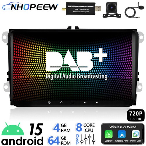 Radio carplay dab 8core - radio,