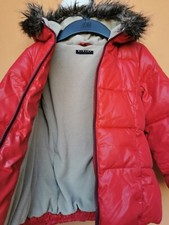Sisley giubbotto bambina 4-5 anni rosso lucido usato poco come nuovo