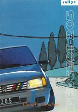 Brochure Depliant Peugeot 205 Rallye  1990 - 8 pagine EDIZIONE ITALIANA RARO