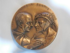 Medaglia papa Paolo VI e Dante