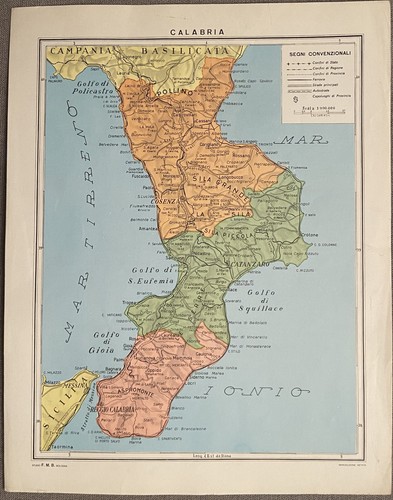 Calabria cartina geografica - calabria,