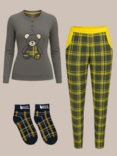 RELIABLE - Pigiama donna in caldo cotone + calzini - DIONISIA