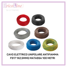 CAVO ELETTRICO FILO UNIPOLARE ANTIFIAMMA FS17 1X2,5MMQ MATASSA 100 METRI