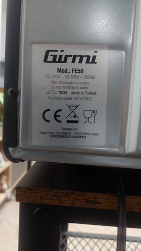 Girmi fe58 58l forno - 58l, elettrico