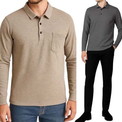 Maglia polo uomo manica lunga