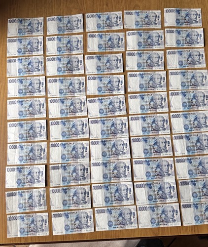 Lotto banconote lire - 50, 10000