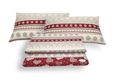 Completo Lenzuola Federe Fantasia Stampa Montagna Corvara 100% Cotone