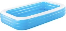 Bestway Family 3 Anelli Piscina Gonfiabile Rettangolare - Blu (54009)