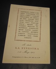 1947 Invito Mostra Bartolini Campigli Cagli Capogrossi, Carrà De Chirico, Donghi