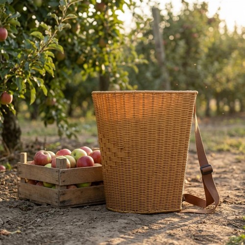 Zaino cesta intrecciata manici - intrecciata,