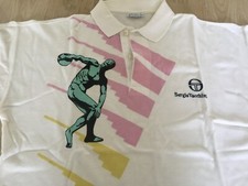 MAGLIA T SHIRT POLO SERGIO TACCHINI vintage tennis taglia V 5 bianca Sampras